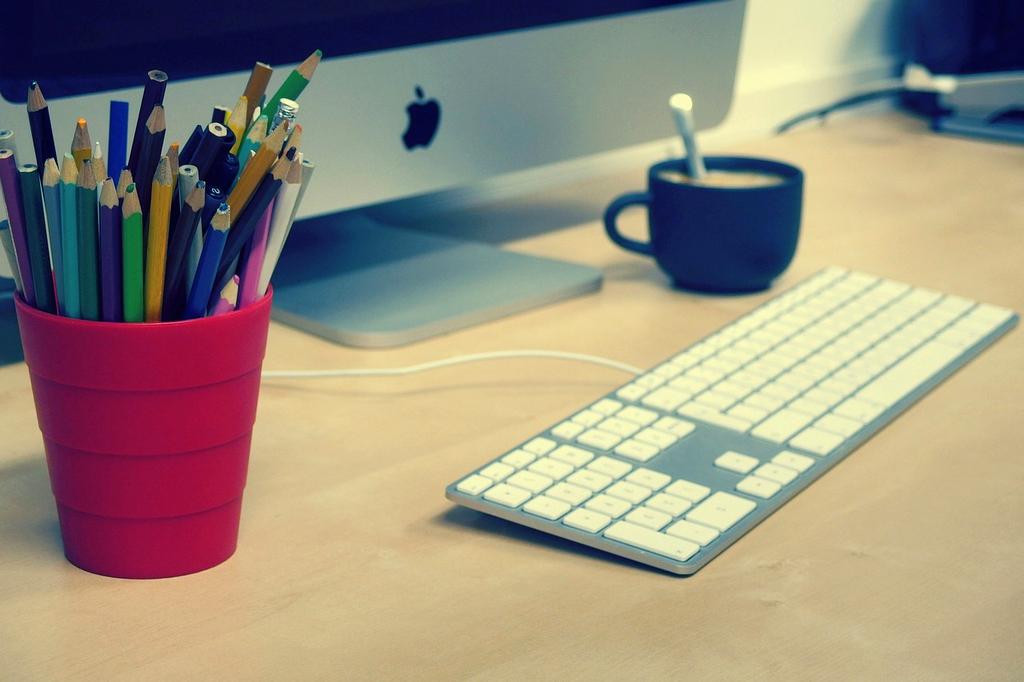 Clean organized desktop with properly categorized folders and systematic file structure