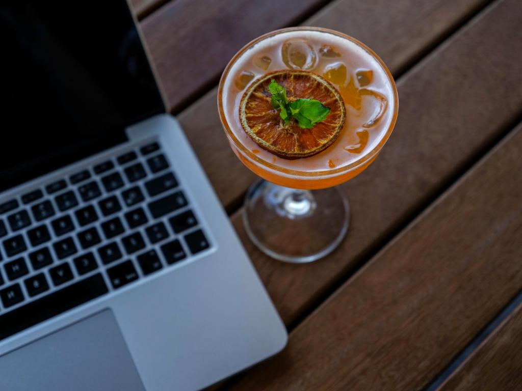 Clean and organized digital devices with cloud storage icons